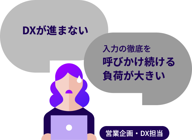 営業企画・DX担当の方の悩み