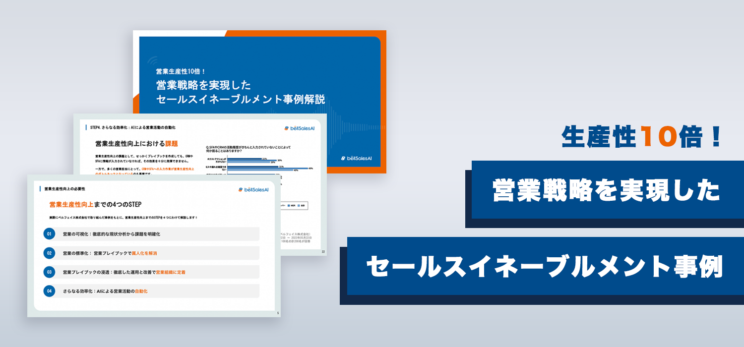 営業生産性10倍！営業戦略を実現したセールスイネーブルメント事例解説